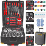 1180 PCS Professional Hand Tool Set Aluminum Case Tool Kits With Rolling Box