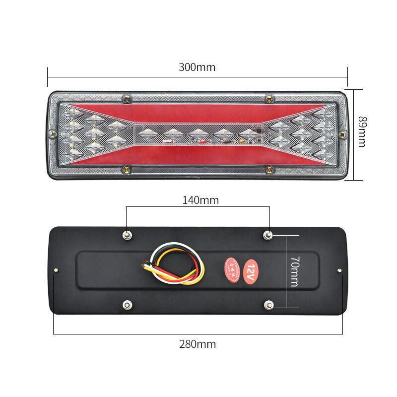 X2 LED Trailer Lights Tail Lamp Stop Brake Dynamic Indicator 12v or 24 ...