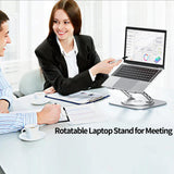 Adjustable Laptop Stand 360 Rotating Ergonomic Foldable Laptop Riser for Desk