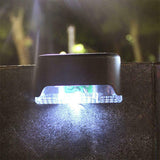 4PCS Outdoor Solar LED Deck Lights Garden Patio Pathway Stairs Step Fence Lamps