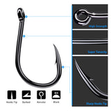 Fishing Hooks Set High Carbon Steel Barbed Fish Hook for Saltwater Fishing Gear