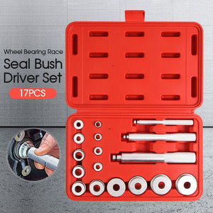 Wheel Bearing Race Seal Bush Driver Set Garage Tool Kit 17pc Aluminum mm