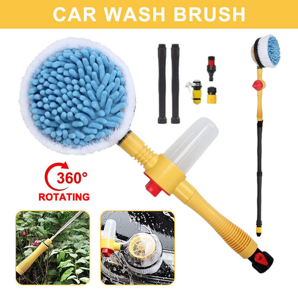 130Bar Vehicle Car Rotating Wash Cleaning Brush Sponge Cleaner Hose Tool Washing
