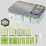 21PCS Vegetable Chopper Set w/ Slicer Grater Basket Board Kitchen Tool Kit