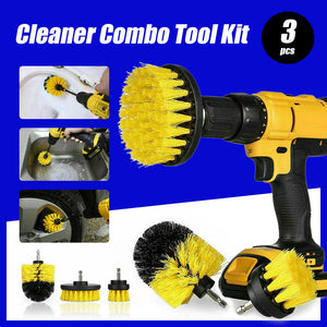 3PCS Grout Power Scrubber Clean Drill Brush Tub Cleaner Combo Tool Kit