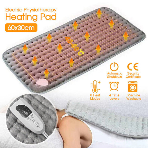 Electric Heat Pad Heating Mat Warmer Blanket Back Pain Relief Adjustable Home