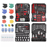 1180 PCS Professional Hand Tool Set Aluminum Case Tool Kits With Rolling Box