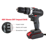 88V BRUSHLESS HEAVY DUTY CORDLESS DRILL IMPACT DRIVER KIT HAMMER +2 BATTERY Box