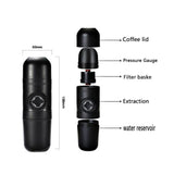 Portable Manual Espresso Maker – Travel Coffee Machine for Ground Coffee