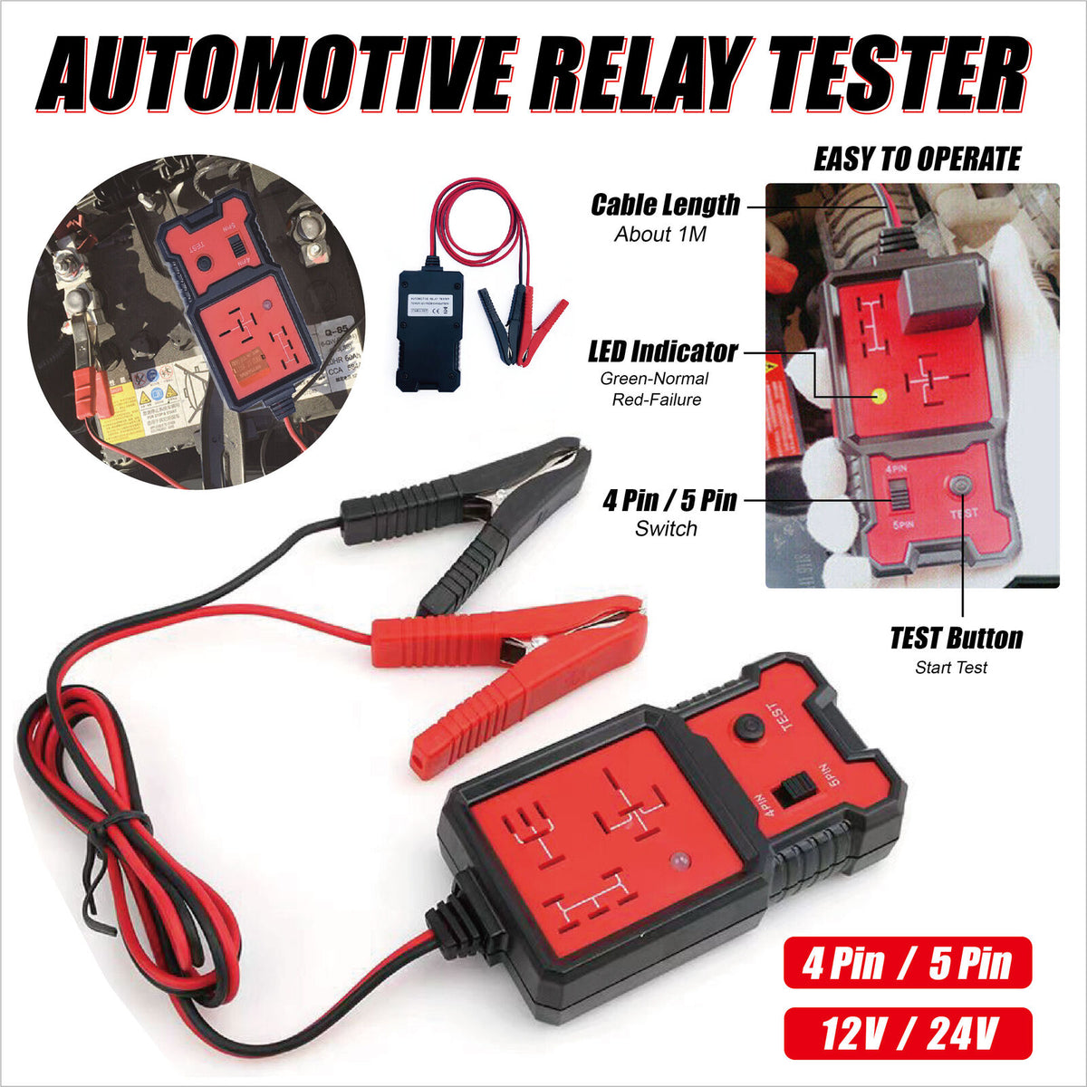 12V & 24V Advanced Automotive Relay Tester For Car Battery – www ...