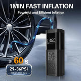 150PSI Cordless Tire Inflator Air Pump w/ LED Light & Digital Gauge