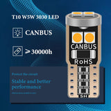 2X AMBER T10 W5W 3030 LED W5W CANBUS INDICATOR REPEATER LIGHT BULB ERROR FREE