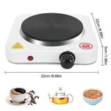 Electric Single Hob/Hot Plate,1000W Skid Proof Feet, Thermostatically Controlled