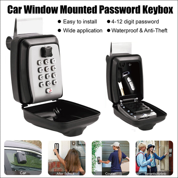 Waterproof Anti-Theft Car Window Mounted Password Keybox