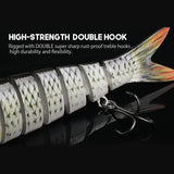 5pcs/set Jointed Fishing Lures 13.7cm/27g Wobblers Swimbait Hard Bait 8-Segment