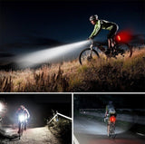 Bike Front Rear Light USB Rechargable Lamp Flashlight Bicycle LED