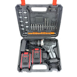 88V BRUSHLESS HEAVY DUTY CORDLESS DRILL IMPACT DRIVER KIT HAMMER +2 BATTERY Box