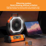 10000mA Camping Fan with LED Lantern Remote Control Portable Mobile Power Fan