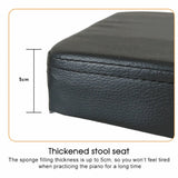 Height Adjustable Double X Frame Padded Piano Stool Stool 50x50x30cm