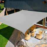 320GSM Sun Shade Sail Cloth Canopy Outdoor Awning Rectangle Square Grey Sand