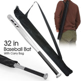 Olisicht Baseball Bat Steel 32 in Black with Carry Bag