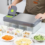 21PCS Vegetable Chopper Set w/ Slicer Grater Basket Board Kitchen Tool Kit