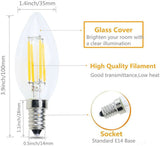 E14 4W 6W Dimmable LED Candle Filament Night Light Bulbs Edison Screw SES Lamps