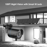 1080P Bullet Security Camera IR Night Vision CCTV System Outdoor IP66