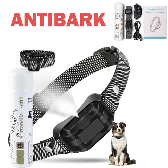 Anti Bark Dog Citronella Spray Collar Rechargeable Training No Barking