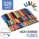 328 pcs Heat Shrink Tubing Insulation Sleeving Tube Assortment Wire Cable Set