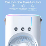 Portable Cooling Fan Dual Heads Air Conditioner Tower Fan with Mist Spray