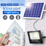 LED Solar Light Street Flood Sensor Remote Outdoor Garden Security Lamp NEW