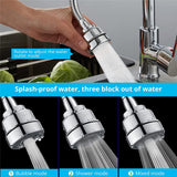 360° Moveable Rotatable Faucet Kitchen Water Saving Tap Head Sink Filter Sprayer