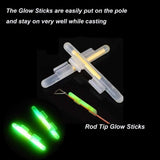 100Pcs Fishing Tackle Clip-on Fluorescent Fishing Rod Glow Lights Sticks