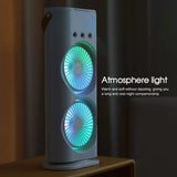 Portable Cooling Fan Dual Heads Air Conditioner Tower Fan with Mist Spray