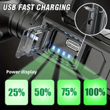 4 mode USB Rechargeable, LED Spotlight Flashlights, High Lumens, Upgraded P50