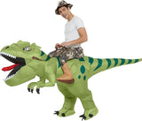 Inflatable Dinosaur Costume Riding T Rex Funny Fancy Dress Party for Adult