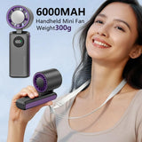 6000mah Portable Mini Semiconductor Ice Fan with LED Display Core Cooling Fan