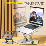 Adjustable Laptop Stand 360 Rotating Ergonomic Foldable Laptop Riser for Desk