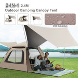 2-in-1 Outdoor Camping Sun Shade Portable Folding Camping Equipment Tent