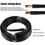 15M High Pressure Washer Hose Pipe Sewer Drain Cleaning Cleaner Kit Set 5800PSI