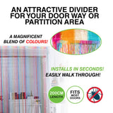 Home Master® Curtain Door Divider String Multi-Coloured Unique 200cm