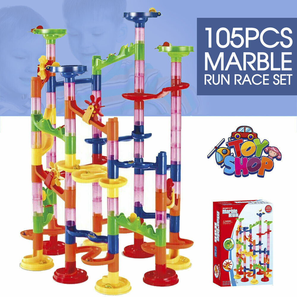 105Pcs Marble Run Race Construction Maze Ball Track DIY Building Block ...