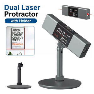 Dual Laser Protractor Digital Inclinometer Angle Measure Leveling Meter Tool