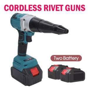 Brushess Cordless Rivet Gun Automatic Pop Gun For Makita 18V Two Battery