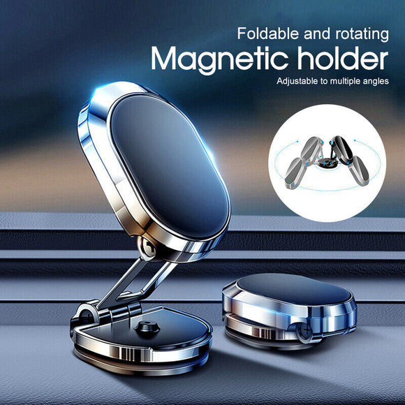 Metal Magnetic Car Phone Holder Folding Magnet Dash Mount Mobile Phone