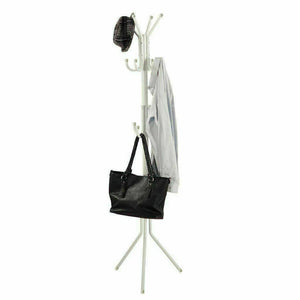 3-Tier Hat Clothes Rack Metal 12 Hook Coat Hanger Stand