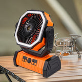 10000mA Camping Fan with LED Lantern Remote Control Portable Mobile Power Fan