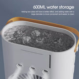 Portable Cooling Fan Dual Heads Air Conditioner Tower Fan with Mist Spray