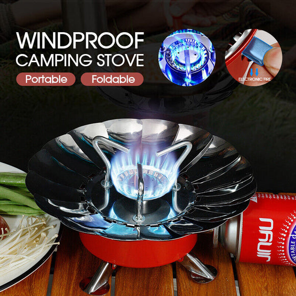 Mini Folding Camping Stove Portable Burner Butane Gas Cooker Outdoor Windproof